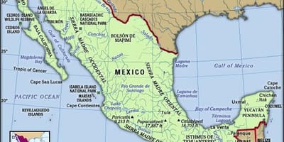 México mapa para nenos