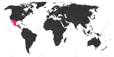 México no mapa do mundo