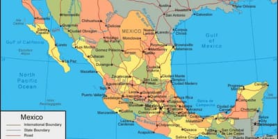 Oeste de México mapa
