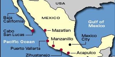Mapa do mexicano riviera