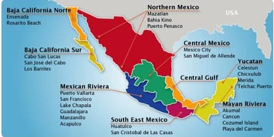 Mapa de mexicano riviera