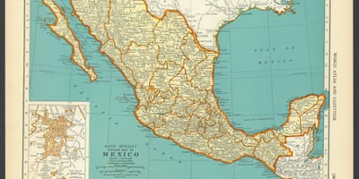 Vintage mapa de México